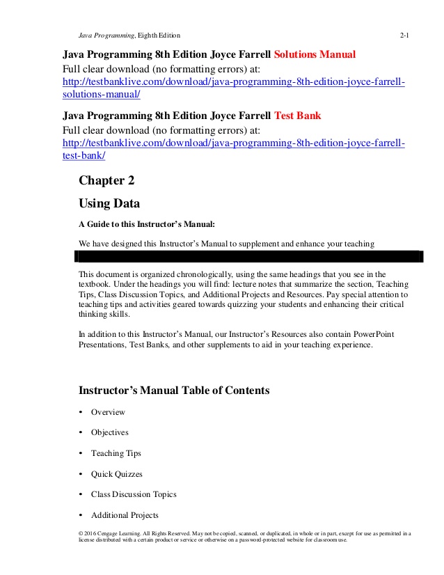 Java programming manual free download