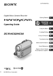 Sony handycam dcr-hc52 manual pdf